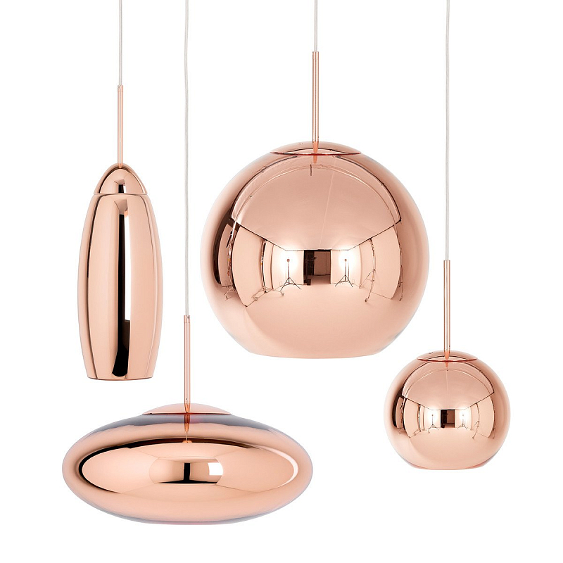  Tom Dixon Copper Wide Pendant Lamp    | Loft Concept 