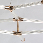 Люстра с геометрической конструкцией из вытянутых цилиндрических плафонов Hex Scaffold  варинант исполнения - 5 | Loft Concept в Москве