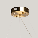 Люстра круглая золотого цвета с прозрачными рельефными стеклянными вставками Textured Glass Chandelier варинант исполнения - 11 | Loft Concept в Москве