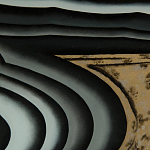 Дизайнерский комод с 4-мя дверцами в черно-золотых тонах Calista варинант исполнения - 1 | Loft Concept в Москве