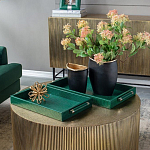 Комплект из двух прямоугольных подносов зеленого цвета Serpent варинант исполнения - 4 | Loft Concept в Москве