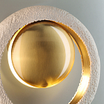 Бра с бежевым текстурным кольцом и латунным шаром в центре Tactile  варинант исполнения - 7 | Loft Concept в Москве