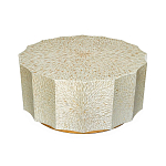 Стол кофейный с отделкой раковинами устриц Coastal Charm варинант исполнения - 2 | Loft Concept в Москве