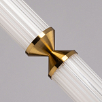 Подвесной светильник с двумя белыми рифлеными цилиндрическими плафонами Golden Swirl варинант исполнения - 7 | Loft Concept в Москве