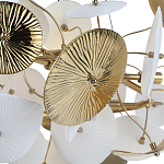 Люстра с белыми и золотистыми цветами Dahlia Flowers Lamp варинант исполнения - 5 | Loft Concept в Москве