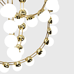 Люстра подвесная светодиодная с круглыми плафонами белого цвета PEARLS Suspension 39  варинант исполнения - 5 | Loft Concept в Москве