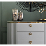 Комод белый овальный с мраморной столешницей Thoroughbass варинант исполнения - 3 | Loft Concept в Москве