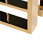 Столик журнальный квадратный с основанием в оттенках хром и золото Harmony Color and Shapes варинант исполнения - 3 | Loft Concept в Москве