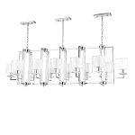 Люстра прямоугольной формы с 12-ю цилиндрическими плафонами из стекла Laurent варинант исполнения - 3 | Loft Concept в Москве