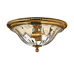 Потолочный светильник цвета латунь с прозрачным плафоном в форме чаши Hinkley варинант исполнения - 1 | Loft Concept в Москве