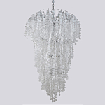 Люстра с прозрачными и белыми подвесками в виде лепестков FAIRYTREE Light варинант исполнения - 1 | Loft Concept в Москве