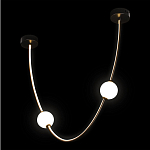 Подвесной светильник в форме дуги с белыми шарообразными плафонами Flos Wireline Lighting варинант исполнения - 1 | Loft Concept в Москве