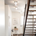 Потолочный светильник для ванных комнат со стеклянным плафоном и одной лампой Hinkley варинант исполнения - 5 | Loft Concept в Москве