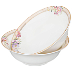 Сервиз столовый из фарфора белый с цветочным принтом на 6 персон 23 предмета Flower Porcelain Collection варинант исполнения - 1 | Loft Concept в Москве