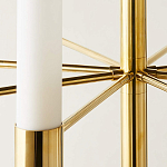 Люстра золотая с 16-ю тонкими цилиндрическими плафонами Shoulders варинант исполнения - 4 | Loft Concept в Москве
