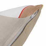 Подушка декоративная хлопковая бежевого цвета с абстрактным принтом Elysian Flow Sand варинант исполнения - 4 | Loft Concept в Москве