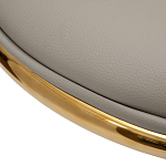 Стул бежевый из экокожи на золотых ножках Attribute of Elegance варинант исполнения - 3 | Loft Concept в Москве