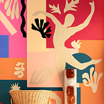 Обои ручная роспись в стиле Арт-деко Jazz Original colourway on painted silk with embroidery варинант исполнения - 4 | Loft Concept в Москве