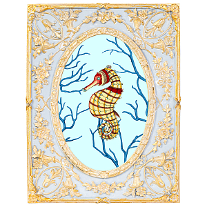 Картина в раме с золотым орнаментом Seashell Still Life