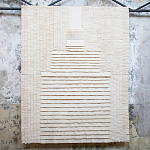 Большое Панно Абстракция белые нити Huipil Wall Hanging варинант исполнения - 1 | Loft Concept в Москве