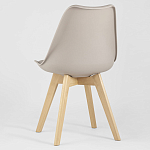 Стул с основой из пластика и мягким сиденьем Arvika Beige варинант исполнения - 5 | Loft Concept в Москве