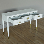 Дизайнерский Письменный стол Elsa Dreams White с тремя ящиками варинант исполнения - 4 | Loft Concept в Москве