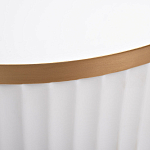 Консоль с ящиком белая с золотом Textured White Console with Gold варинант исполнения - 3 | Loft Concept в Москве