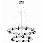 Светодиодная двухъярусная кольцевая люстра Crystal Globule Chandelier Chrome варинант исполнения - 2 | Loft Concept в Москве