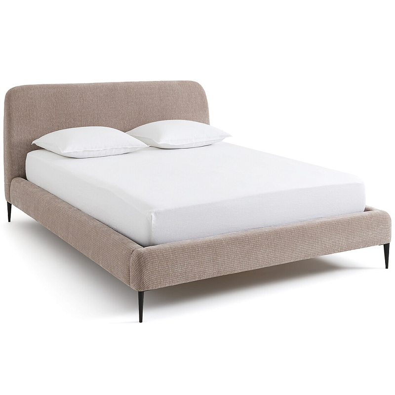     Hazel Velour Beige Bed     | Loft Concept 