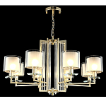 Люстра с 8-ю цилиндрическими плафонами из стекла Laurent варинант исполнения - 4 | Loft Concept в Москве