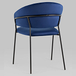 Стул в велюре синего цвета Horizon варинант исполнения - 5 | Loft Concept в Москве