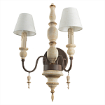 Бра с двумя конусовидными белыми тканевыми абажурами Terrain варинант исполнения - 3 | Loft Concept в Москве