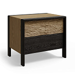 Тумба 2 ящика с подсветкой на рельефном фасаде Warm Industrial варинант исполнения - 2 | Loft Concept в Москве