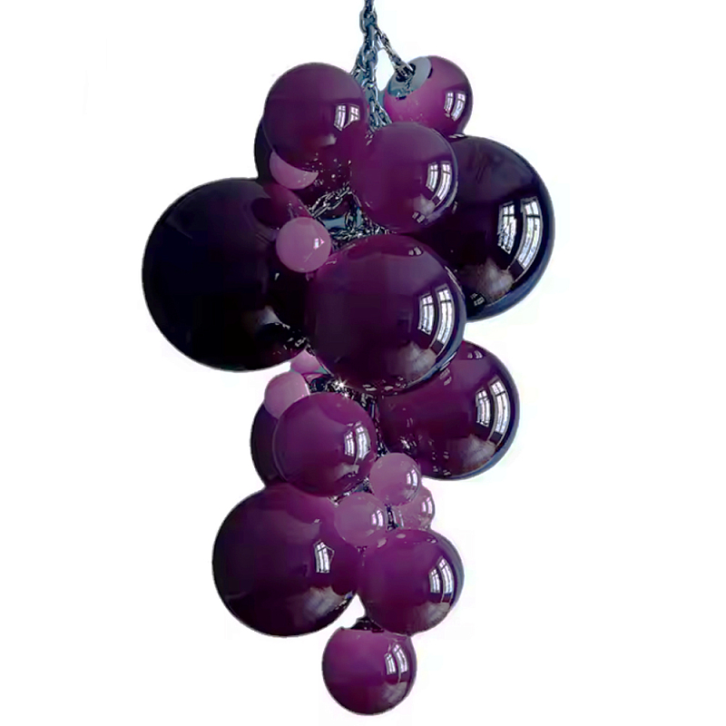Люстра Grape Balls Сливовый цвет стекла Сливовый Люстра Grape Balls Сливовый цвет стекла Сливовый в Москве | Loft Concept
