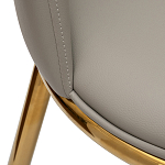 Стул бежевый из экокожи на золотых ножках Attribute of Elegance варинант исполнения - 2 | Loft Concept в Москве