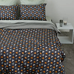 Постельное белье из сатина с принтом треугольники 150х200 см Triangular Dreams варинант исполнения - 8 | Loft Concept в Москве