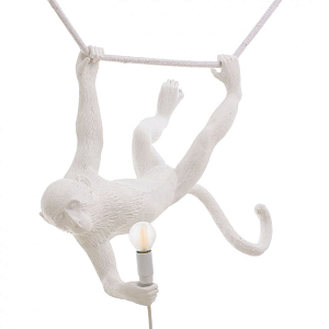 Подвесной светильник Seletti The Monkey Lamp  Swing White