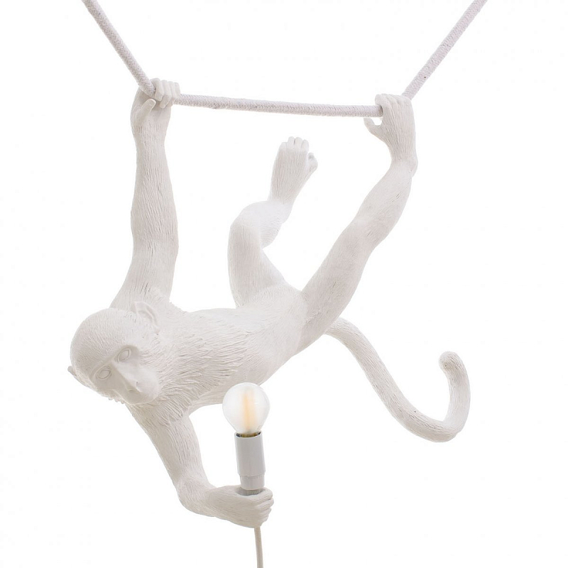   Seletti The Monkey Lamp  Swing White    | Loft Concept 