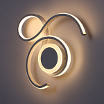 Бра белого цвета с изогнутыми световыми линиями и круглым основанием Luke Lampco Tracer Lamp варинант исполнения - 4 | Loft Concept в Москве