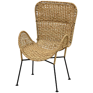 Плетеный стул на металлических ножках Tong Wicker Chair