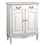 Комод белый из массива бука с ящиком и 2-мя дверцами в стиле прованс White Provence варинант исполнения - 1 | Loft Concept в Москве