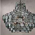 Люстра с каскадом из круглых прозрачных декоративных элементов Harmony of Light варинант исполнения - 2 | Loft Concept в Москве