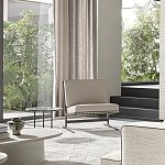 Дизайнерское кресло без подлокотников кожаное на металлическом каркасе PAULA Armchair варинант исполнения - 5 | Loft Concept в Москве