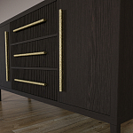 Буфет Primo с тремя ящиками и двумя фасадами Темный орех варинант исполнения - 8 | Loft Concept в Москве