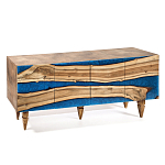 Стильный Буфет лофт 4 двери Cabinet Crimson River фасад эпоксидная смола  варинант исполнения - 2 | Loft Concept в Москве