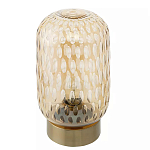 Настольный светильник с плафоном из затемненного стекла с рельефным узором Glass lampshade with Relief Pattern варинант исполнения - 1 | Loft Concept в Москве