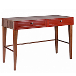 Стол письменный из массива бука с 2-мя ящиками красный Wenge Light варинант исполнения - 1 | Loft Concept в Москве