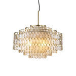 Люстра многоярусная с декором из натуральной морской ракушки Iridescent Light варинант исполнения - 1 | Loft Concept в Москве
