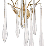 Бра с хрустальными подвесками в виде капель Droplet Crystal Gold Wall Lamp варинант исполнения - 2 | Loft Concept в Москве