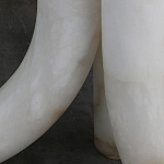 Торшер геометрический с тремя мраморными плафонами Marble Tripod варинант исполнения - 11 | Loft Concept в Москве